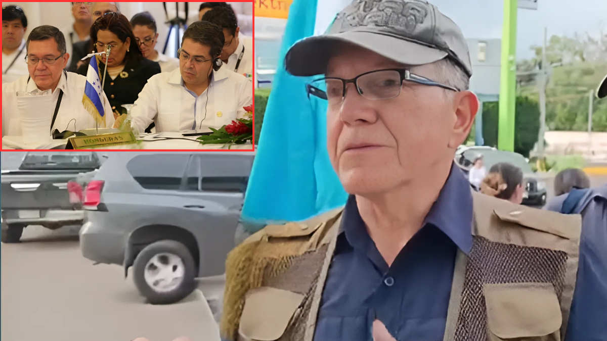 General Isaías Barahona es puesto en aprietos por ciudadano y huye ante pregunta sobre reelección de JOH